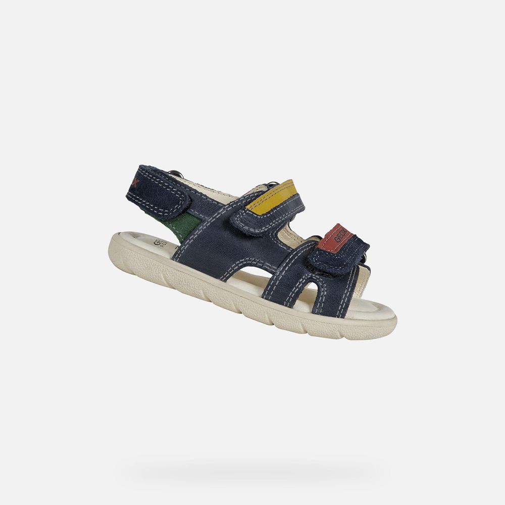 Sandalias Geox Bebe Azul Marinho - Alul Boy - YJXUE9641